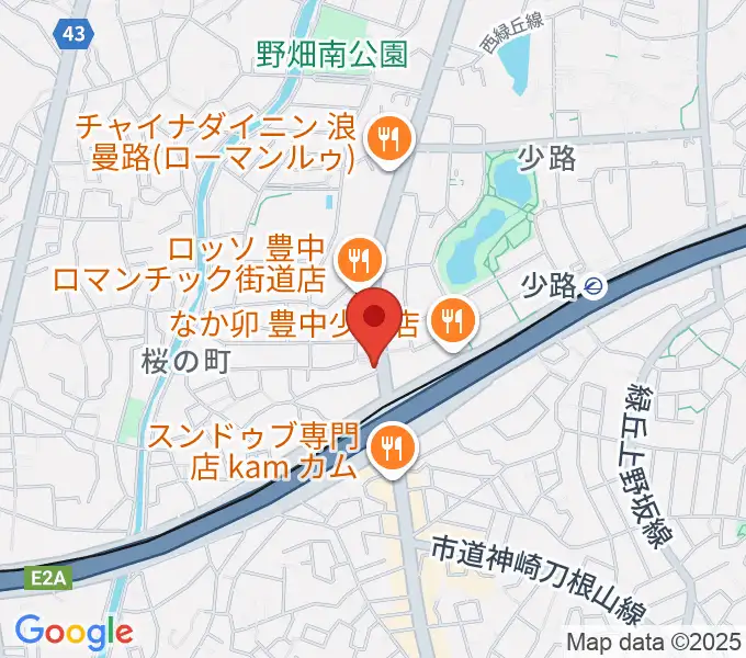 豊中リップセカンドの地図