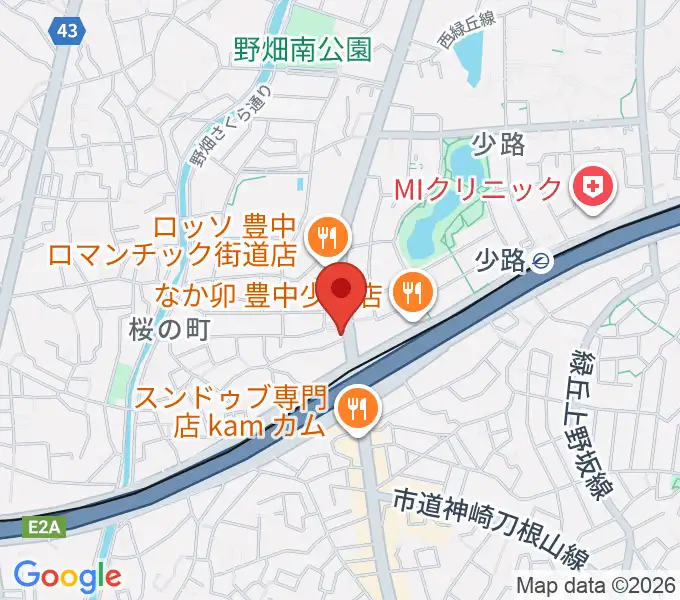 豊中リップセカンドの地図