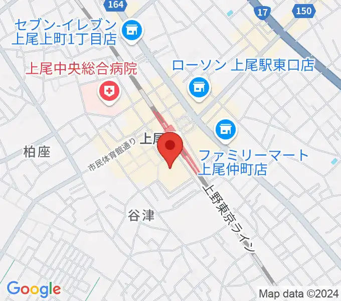 ヨークカルチャーセンター上尾の地図