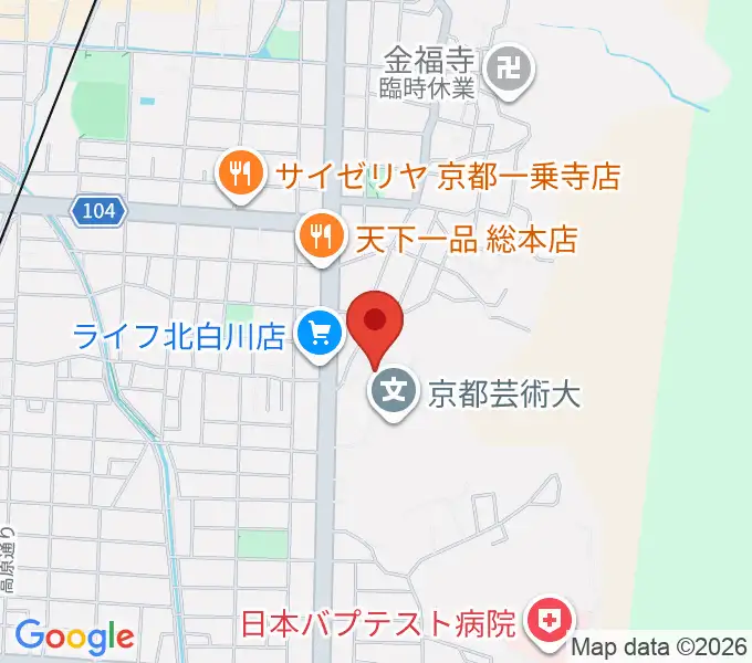 京都芸術劇場 春秋座の地図