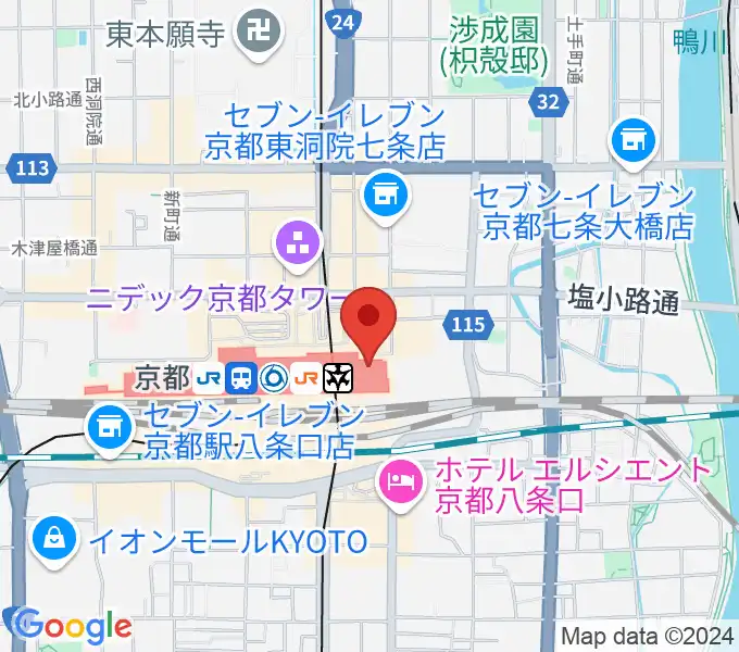 京都劇場の地図