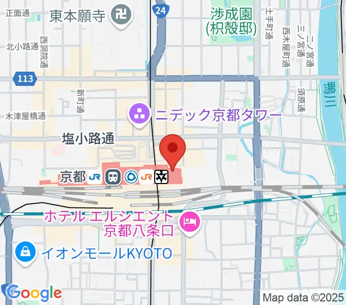 京都劇場の地図