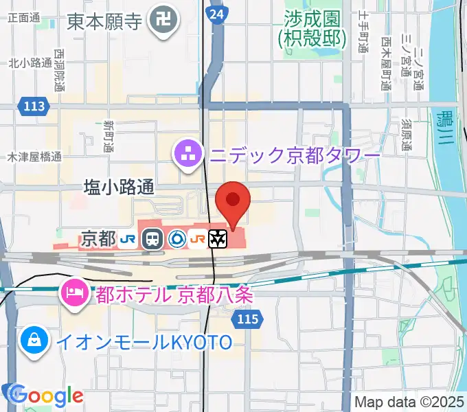 京都劇場の地図