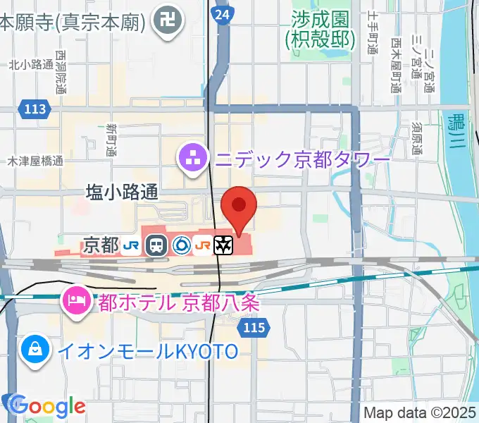 京都劇場の地図