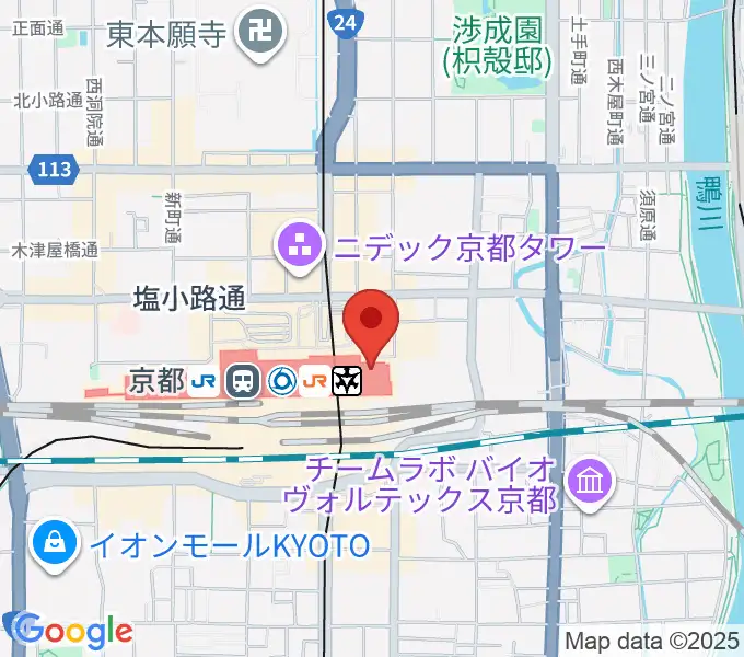 京都劇場の地図