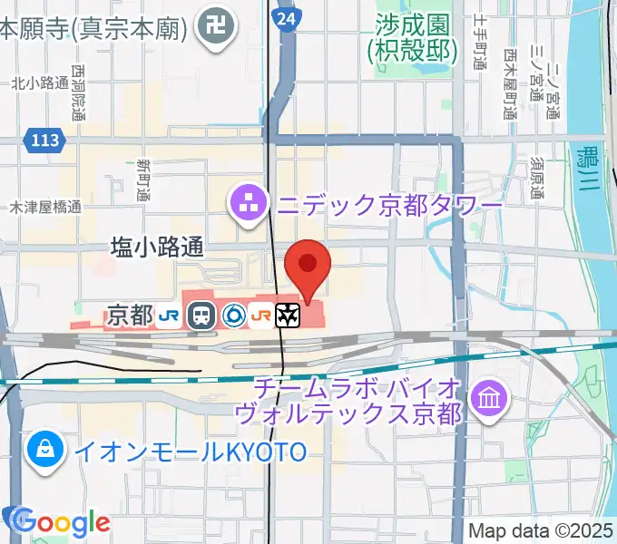 京都劇場の地図