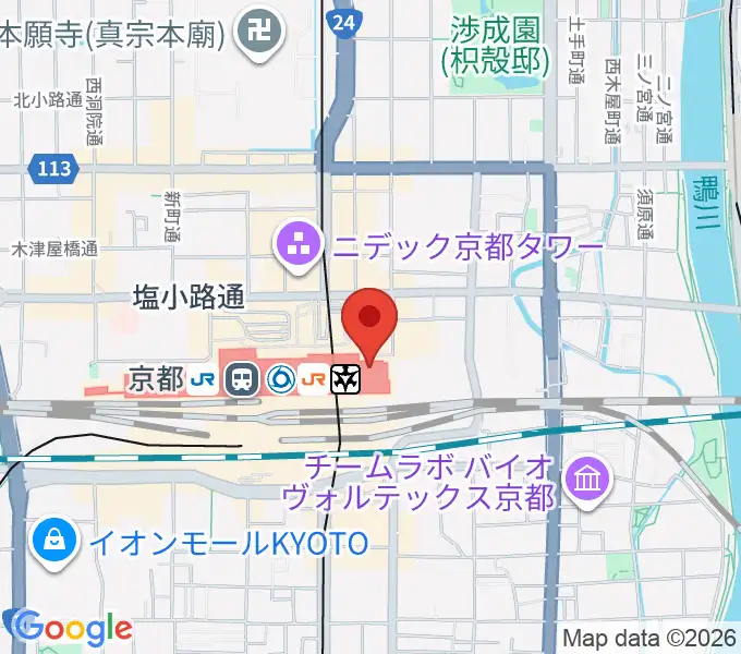 京都劇場の地図