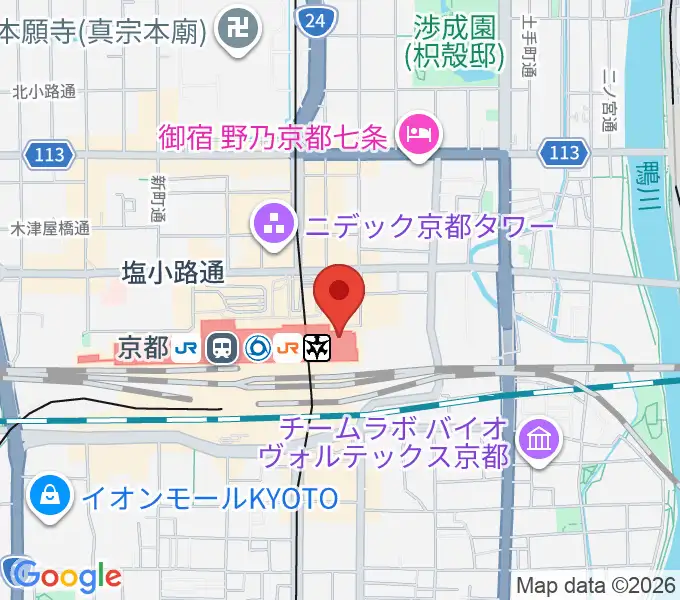 京都劇場の地図
