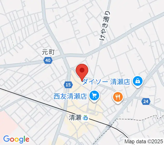 清瀬けやきホールの地図
