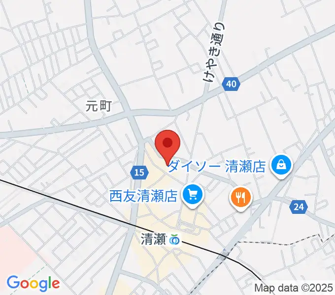 清瀬けやきホールの地図