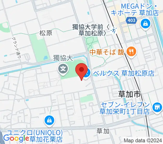 草加カルチャーセンターの地図