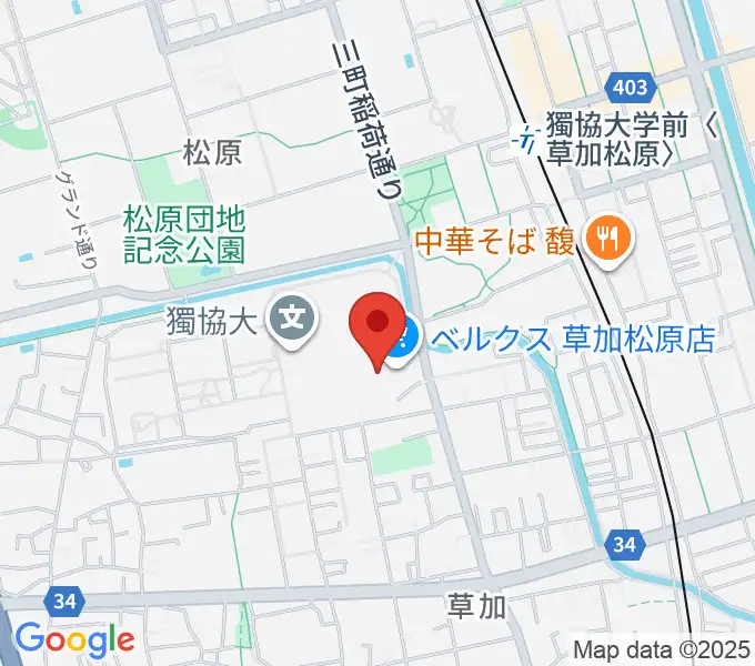 草加カルチャーセンターの地図