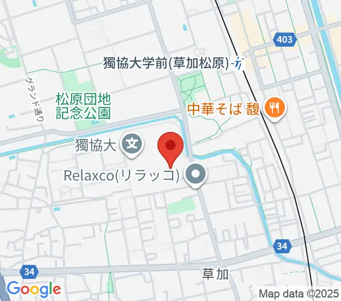 草加カルチャーセンターの地図