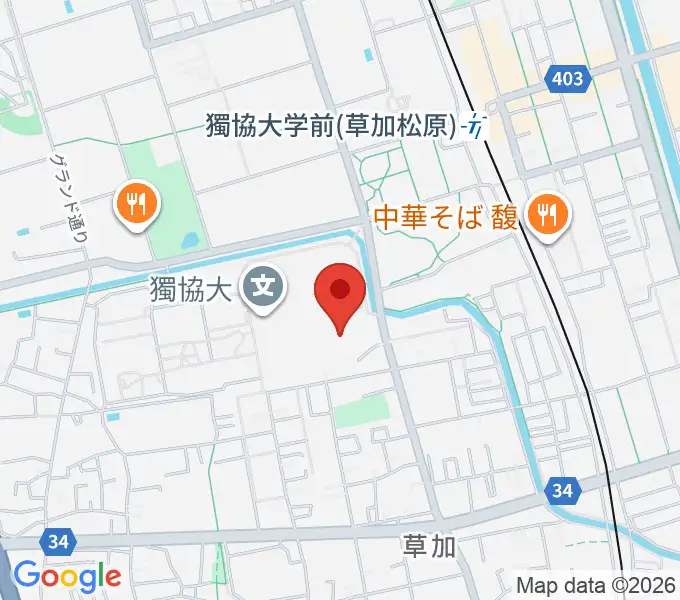 草加カルチャーセンターの地図