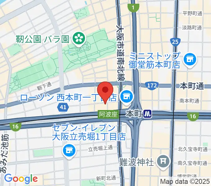 本町マザーポップコーンの地図