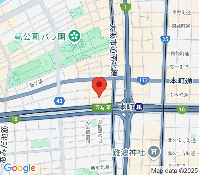本町マザーポップコーンの地図