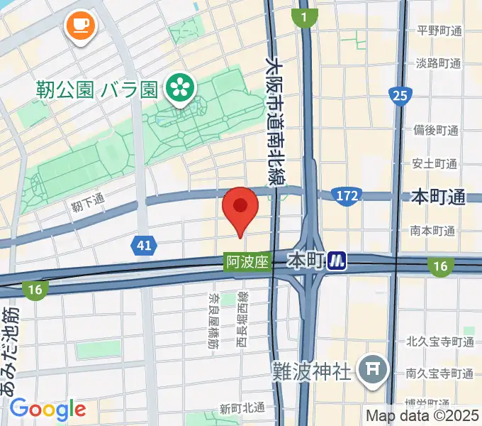 本町マザーポップコーンの地図