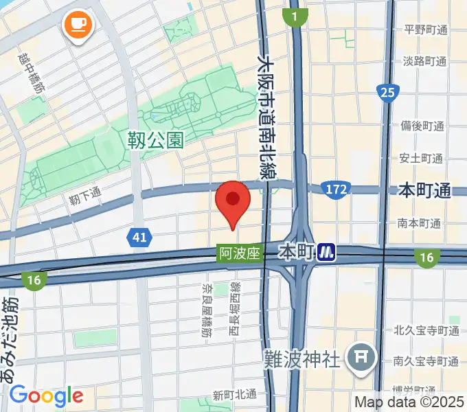 本町マザーポップコーンの地図