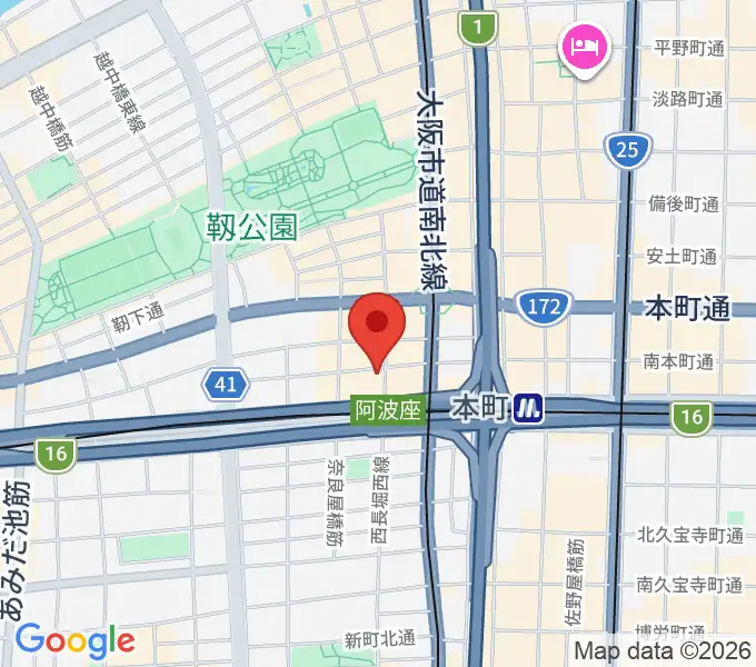 本町マザーポップコーンの地図