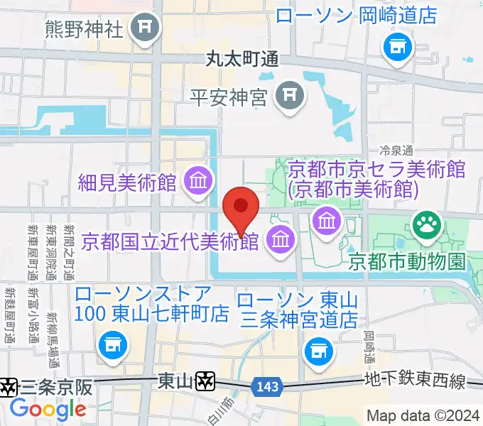 みやこめっせ 京都市勧業館の地図