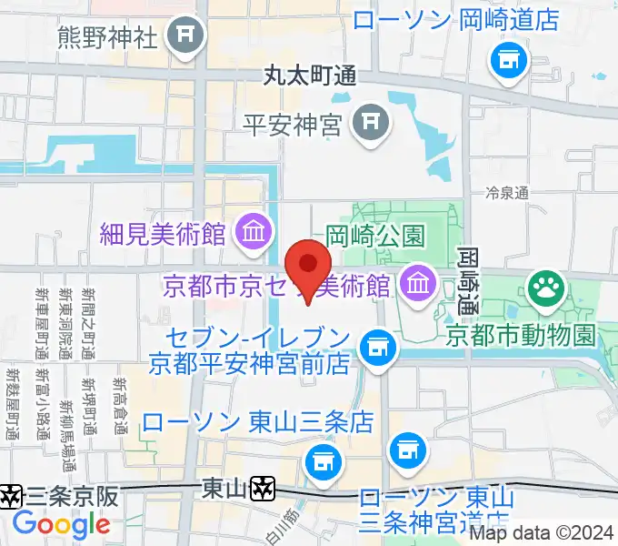 みやこめっせ 京都市勧業館の地図