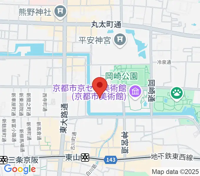 みやこめっせ 京都市勧業館の地図