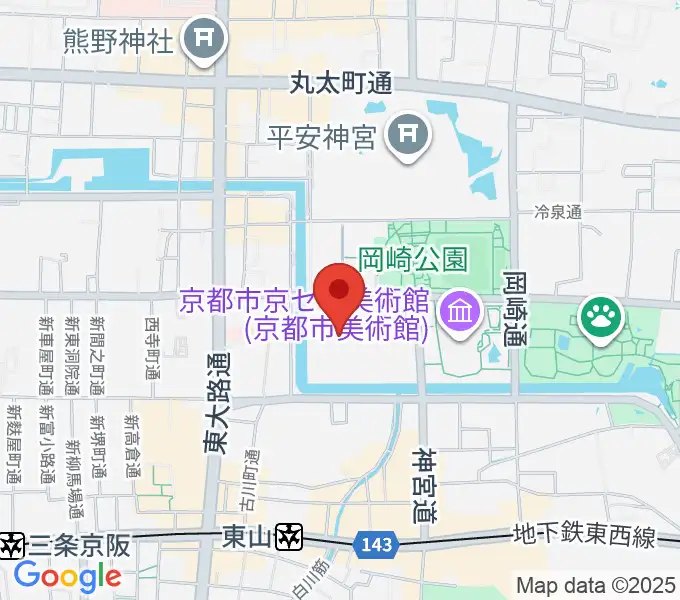 みやこめっせ 京都市勧業館の地図