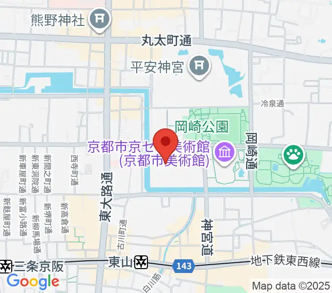 みやこめっせ 京都市勧業館の地図