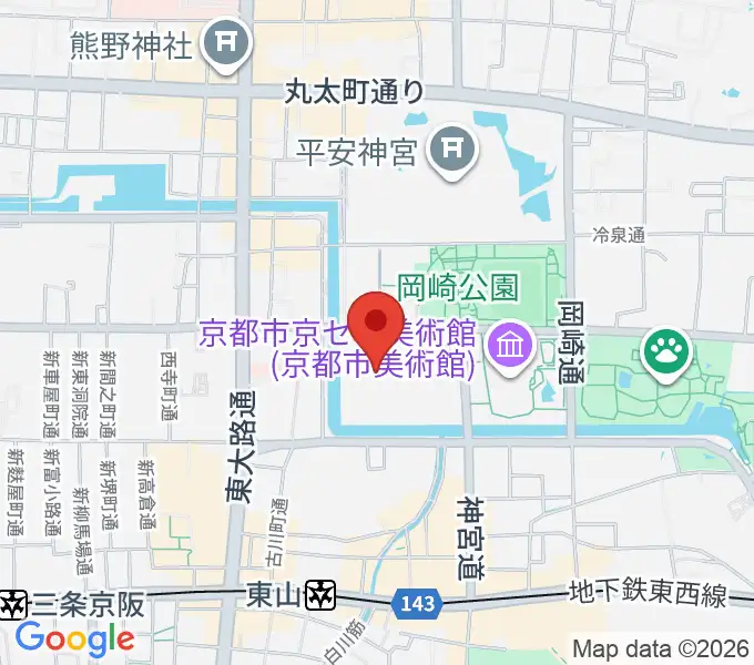 みやこめっせ 京都市勧業館の地図
