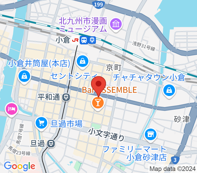 小倉ギャラリー・ソープの地図