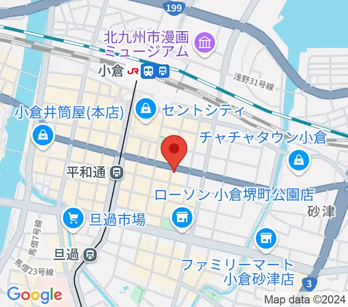 小倉ギャラリー・ソープの地図