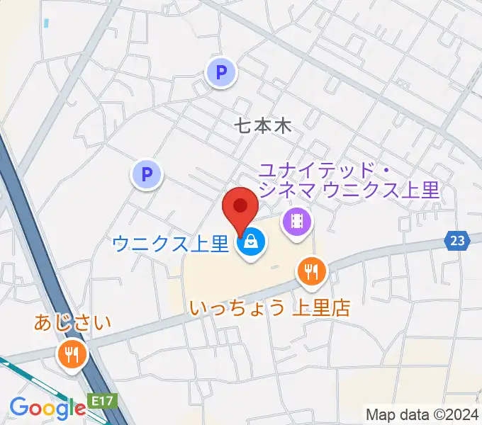 上里カルチャーセンターの地図