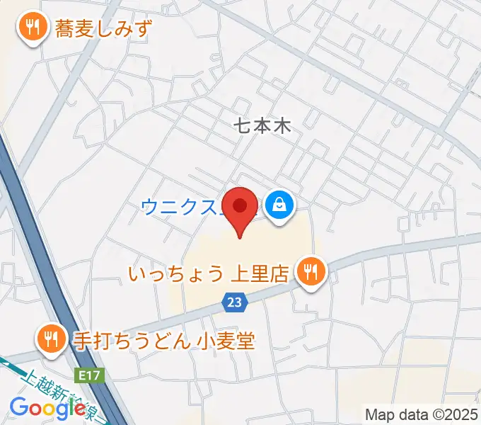 上里カルチャーセンターの地図