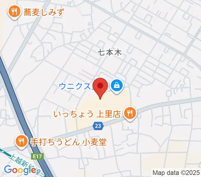 上里カルチャーセンターの地図