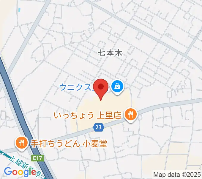 上里カルチャーセンターの地図