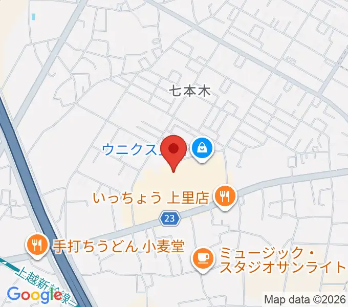 上里カルチャーセンターの地図