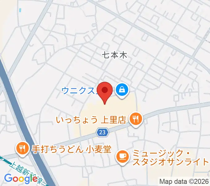 上里カルチャーセンターの地図