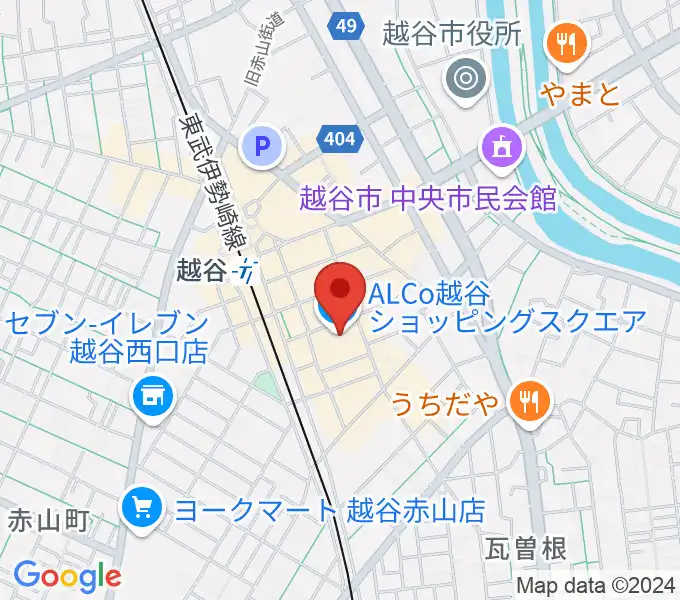 越谷カルチャーセンターの地図