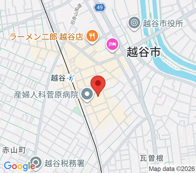 越谷カルチャーセンターの地図