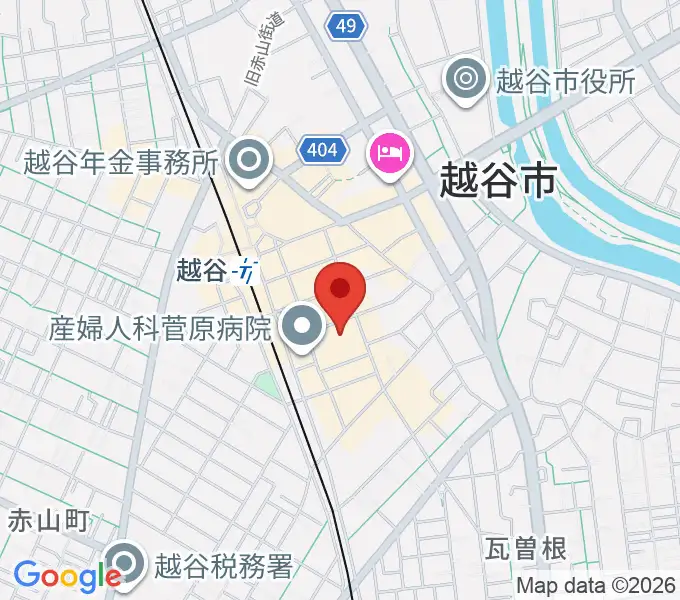 越谷カルチャーセンターの地図