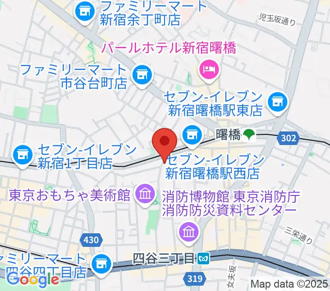 曙橋JAZZBAR FILL INの地図