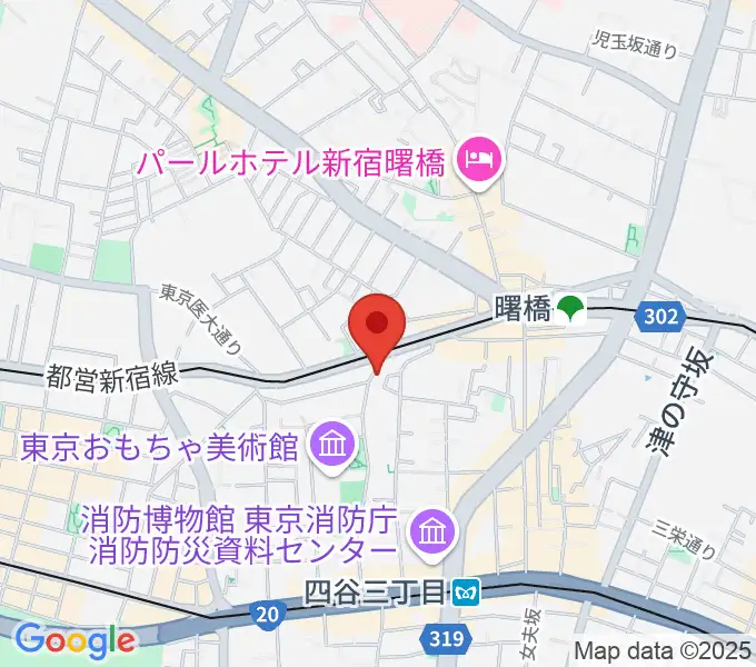 曙橋JAZZBAR FILL INの地図