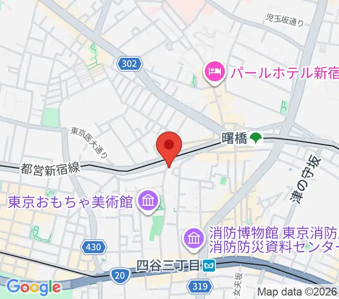 曙橋JAZZBAR FILL INの地図