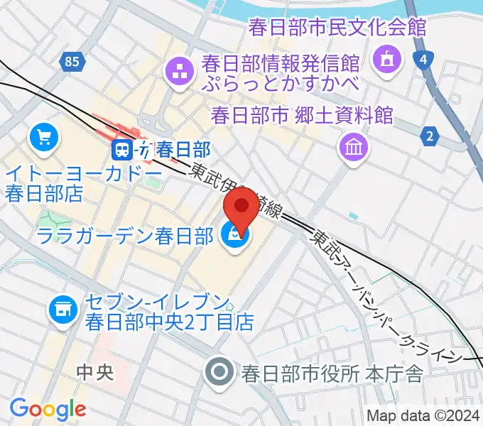 春日部カルチャーセンターの地図