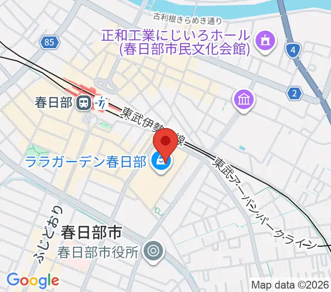 春日部カルチャーセンターの地図