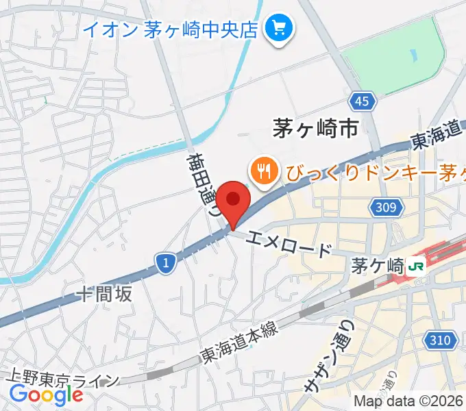 シークミュージックスクール茅ヶ崎校の地図