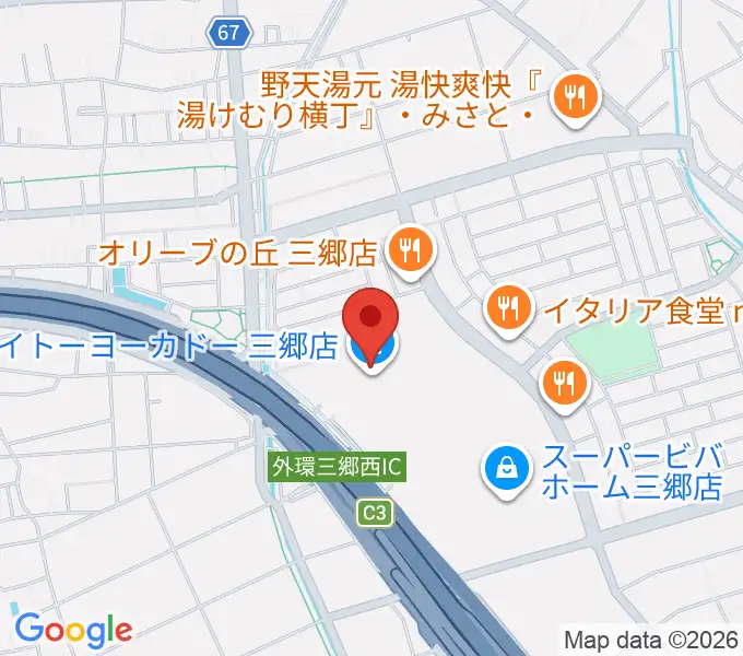 ヨークカルチャーセンター三郷の地図