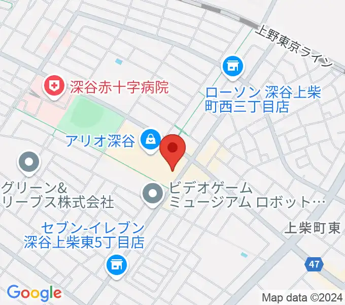 深谷カルチャーセンターの地図