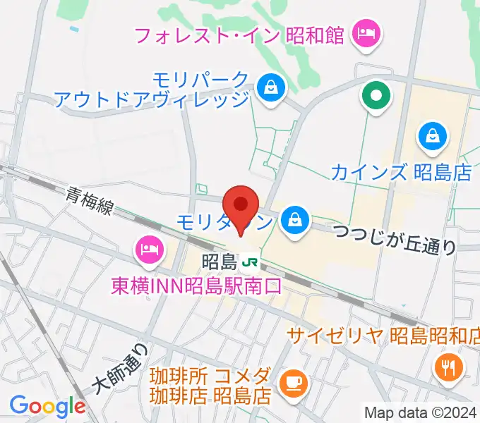 昭和の森カルチャーセンターの地図