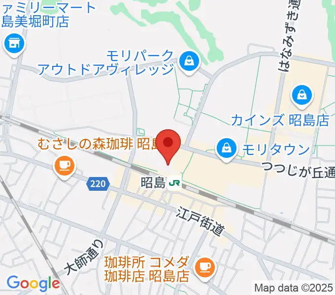 昭和の森カルチャーセンターの地図